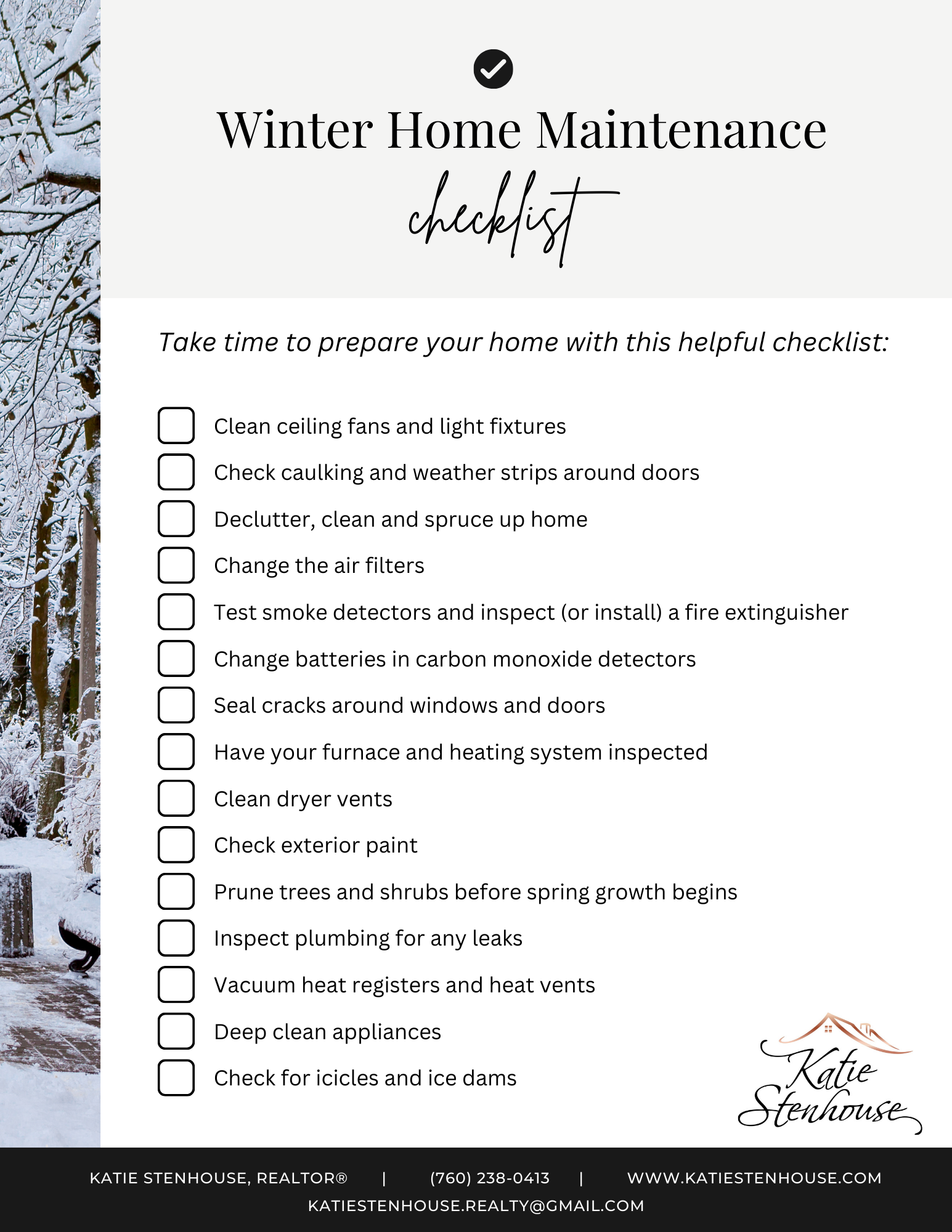 Winter Checklist